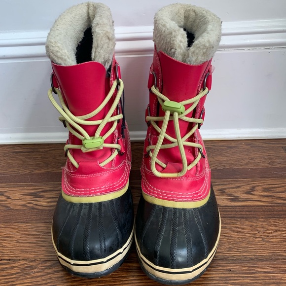 Sorel Pink Winter Snow Boot Faux Fur NY1443-600 Youth Size US 6 - Picture 2 of 6
